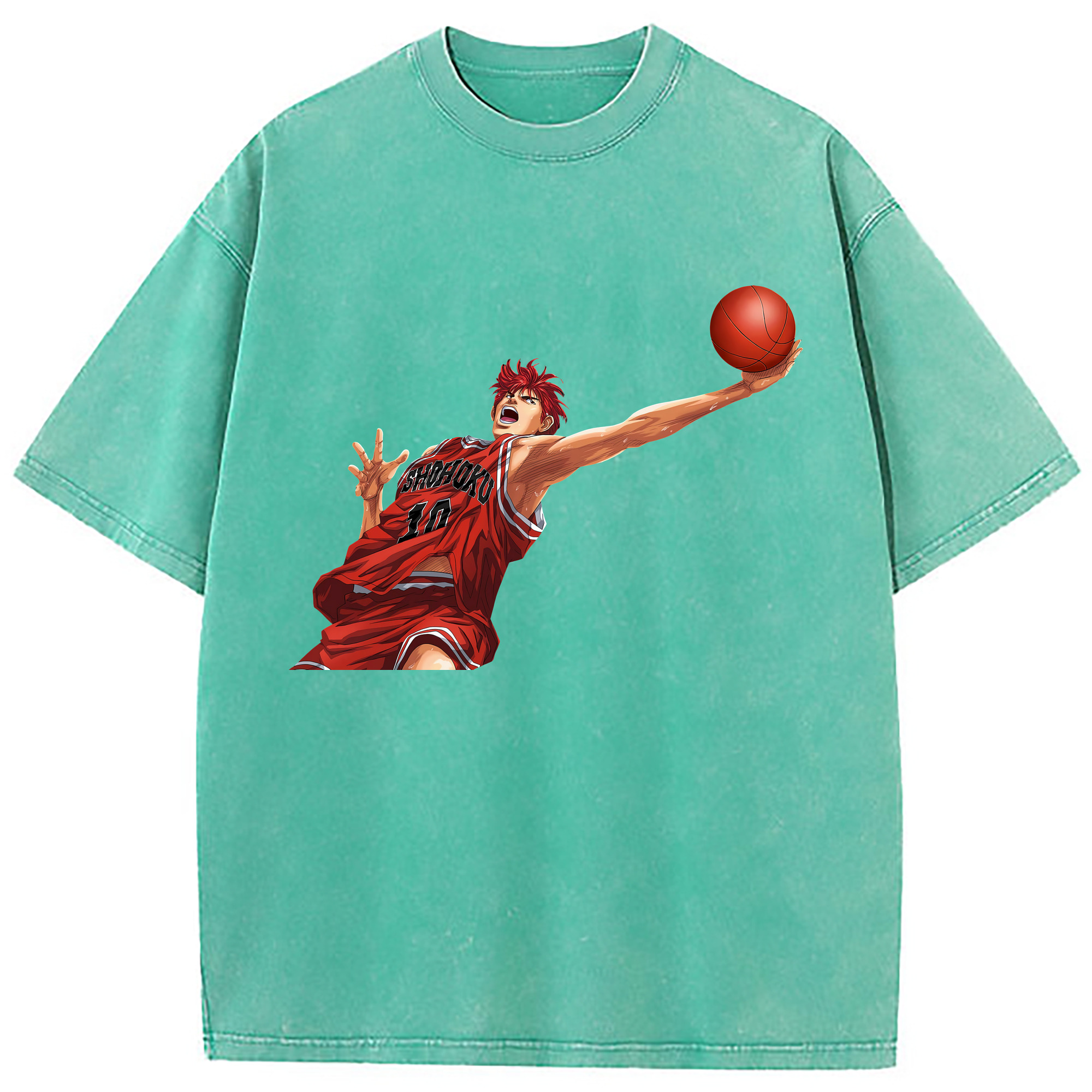（画像用） SLAM DUNK／スラムダンク 綿100% ヴィンテージ風 半袖Tシャツ（フロントプリント）